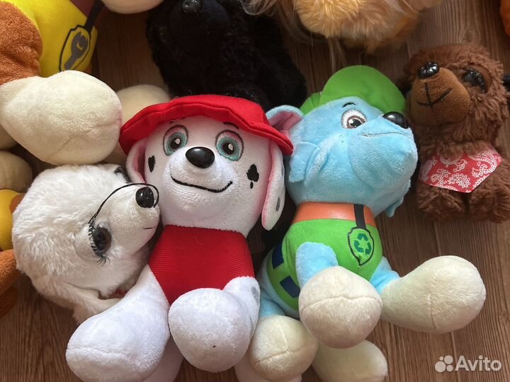 Мягкие игрушки пакетом много игрушек