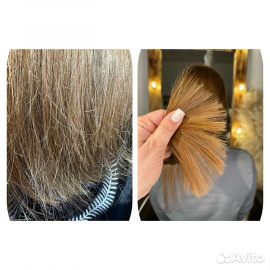 Полировка волос, уход коллаген, ботокс, кератин