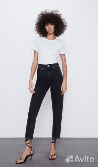 Джинсы черные zara 36