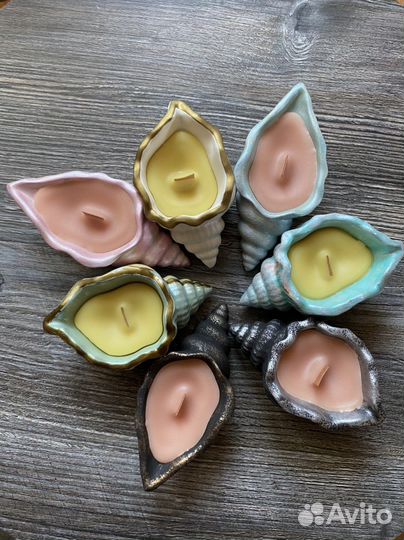 Свеча ракушка лотос