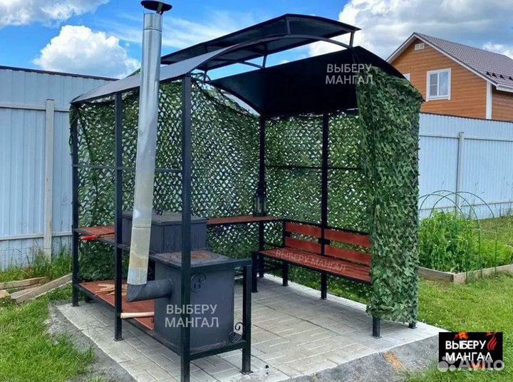 Беседка с мангалом