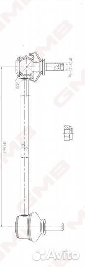 Стойка стабилизатора Honda Fit GD передняя правая