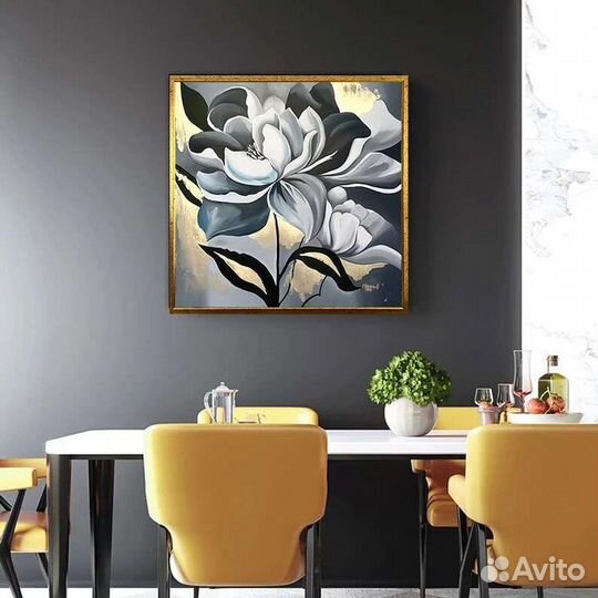 Картина пион с поталью