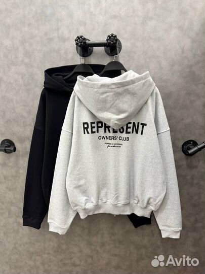 Худи на молнии оверсайз Represent