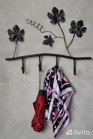 Вешалки настенные кованные из металла - 2 шт