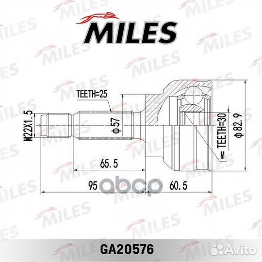 Шрус наружный mitsubishi lancer IX 1.6-2.0 03-0