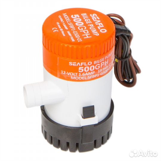 Помпа водооткачивающая seaflo 500 галлон/час, патр