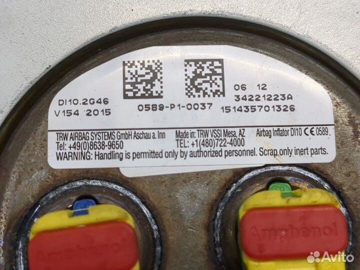 Подушка безопасности водителя Acura MDX, 2004