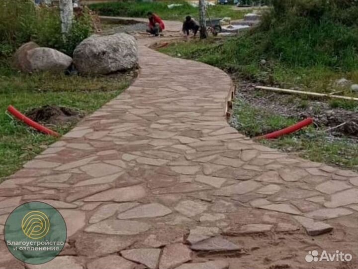 Тротуарная плитка с укладкой