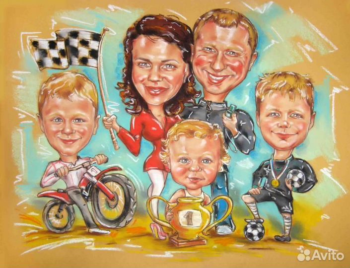 Шарж на заказ по фото