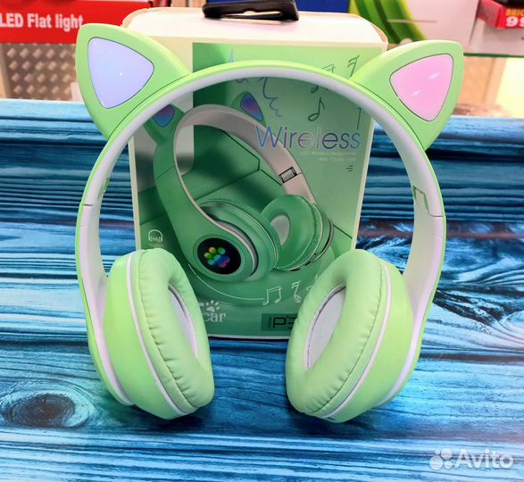 Беспроводные наушники с кошачьими ушками