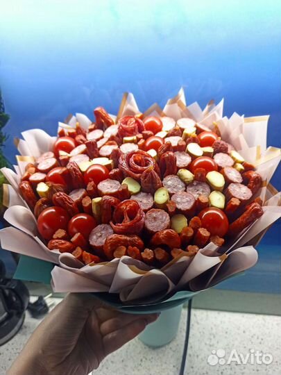 Съедобные букеты мужские,из зефира, сухофруктов