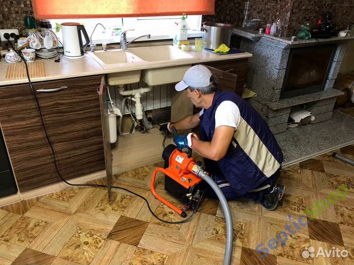 Устранение засоров, прочистка канализации 7/24