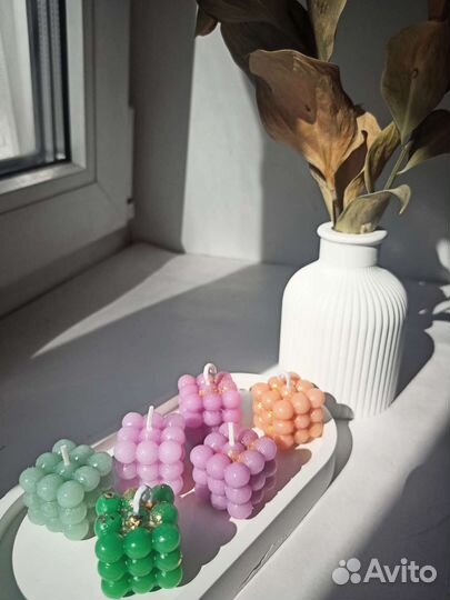 Свечи ручной работы, ароматические, формовые