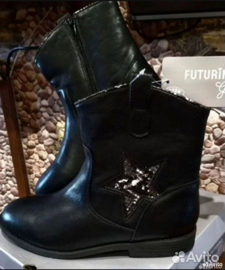 Кожаные полусапожки размер