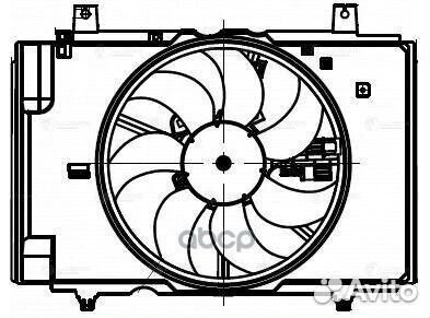 Э/вентилятор охл. с кожухом для а/м Nissan Juke