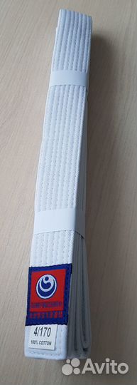 Пояс карате единоборства белый 3 м