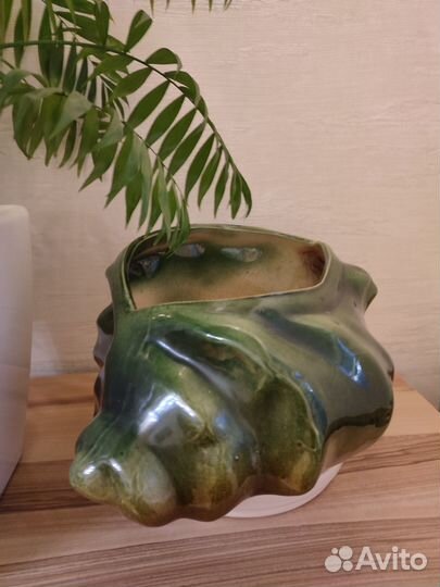 Кашпо ракушка керамика. Интерьерный декор