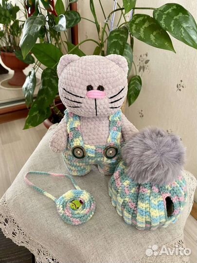 Плюшевые коты ручной работы