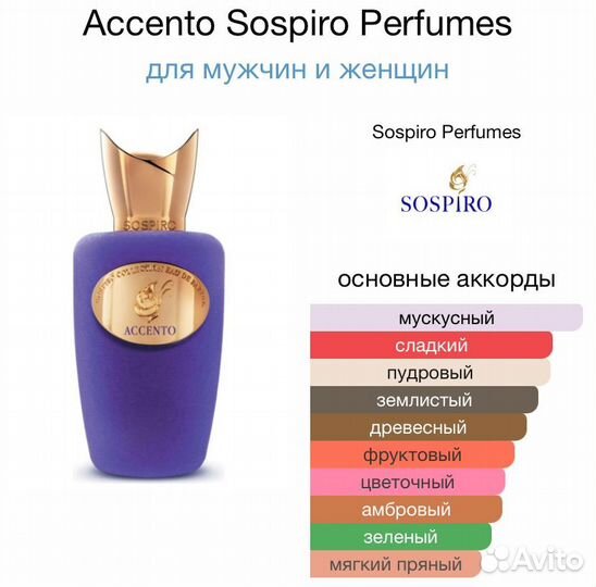 Духи соспиро акценто / Sospiro accento