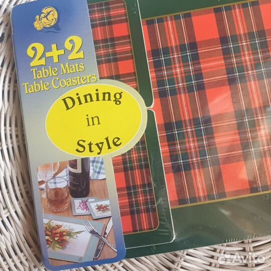 Подставки плейсмат под 2 тарелки и под 2 стакана