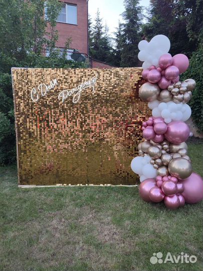 Фотозона из паеток в аренду