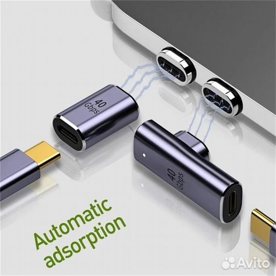 Магнитный адаптер USB Type-C 40 Гбит/с