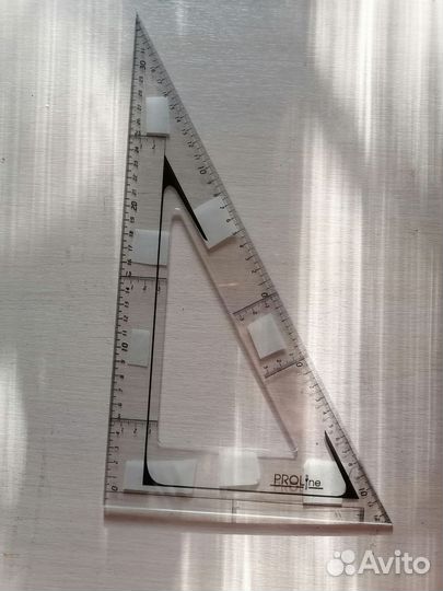 Угольник для черчения 30 гр 35см ударопрочный