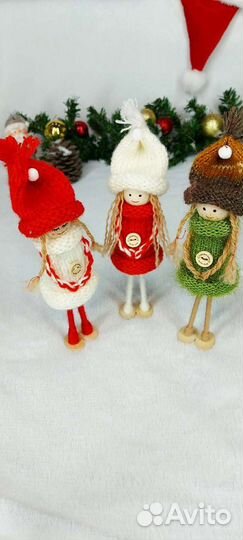 Новогодние игрушки-куколки