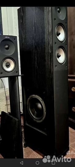 Акустика Jamo, ресивер Yamaha, двд, тв Sony
