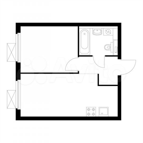 1-к. квартира, 35 м², 8/24 эт.