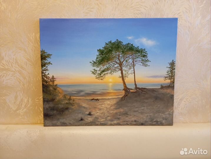 Картина маслом Закат на Яграх