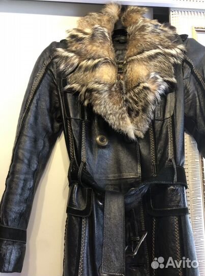 Женская кожаная дубленка