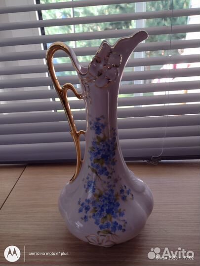 Кувшин розовый фарфор Чехия