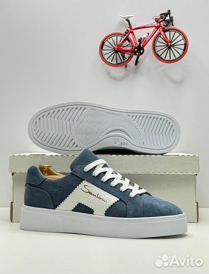 Кеды мужские замшевые Santoni