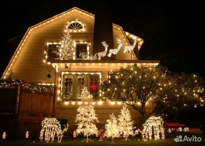 Украшение дома / Новогоднее освещение фасада