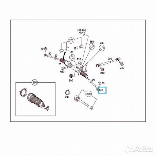 Наконечник рулевой левый новый / оригинал