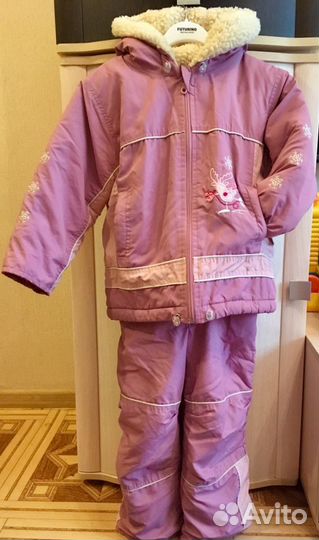 Костюм зимний для девочки рост 110-116