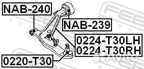 Сайлентблок NAB-240 NAB-240 Febest