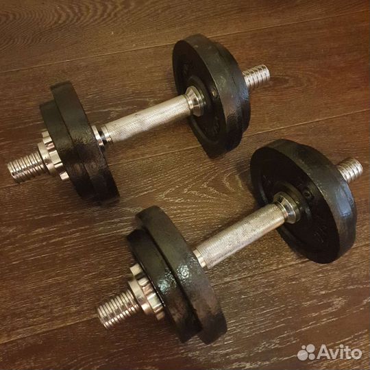 Гантели 20 кг torneo и перчатки Sprinter без пальц