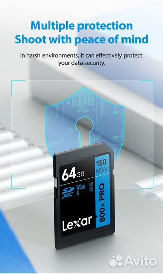 Карта памяти 64 гб sdhc lexar 800x