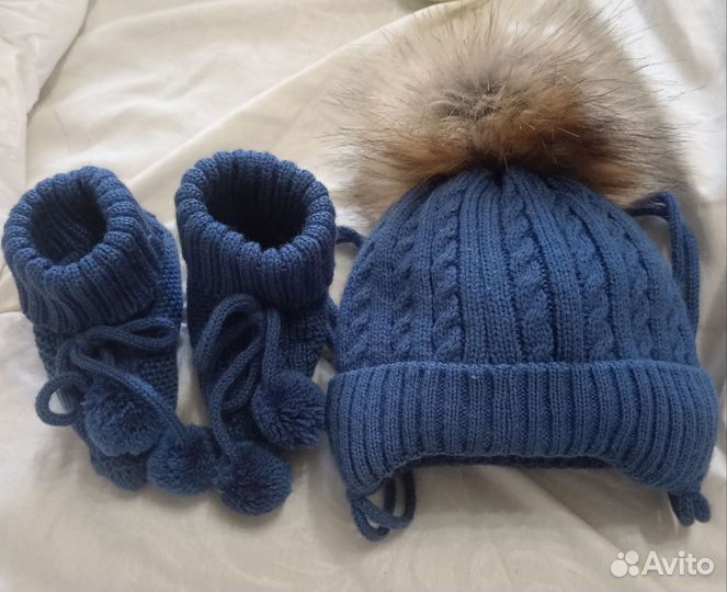 Шапка зимняя на мальчика с рождения