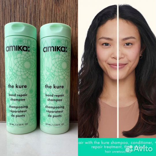 Amika The Kure Bond Repair Shampoo шампунь 60 мл