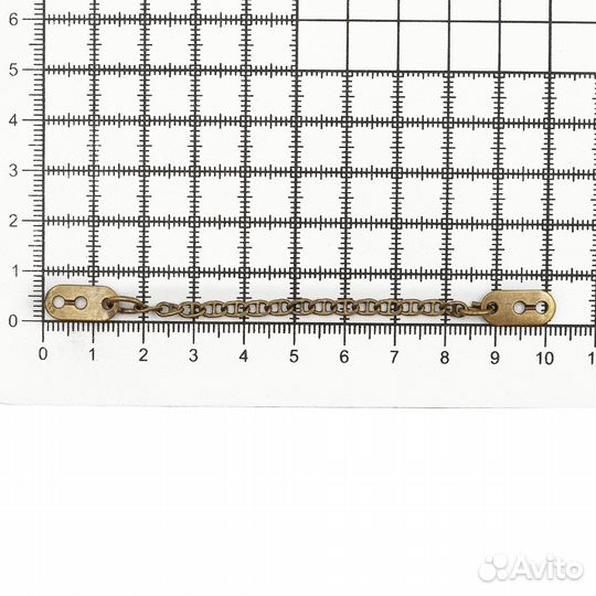 Гну14377 Вешалка-цепочка 102*7мм, металл, бронза