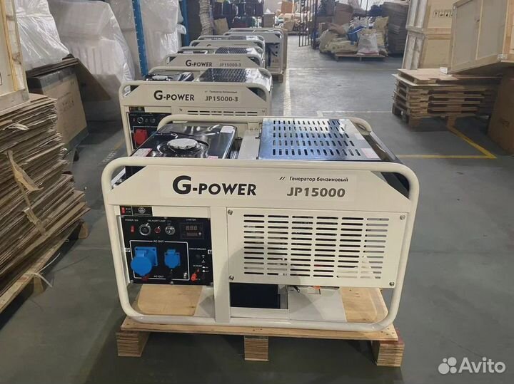 Бензиновый генератор 12 kW G-power