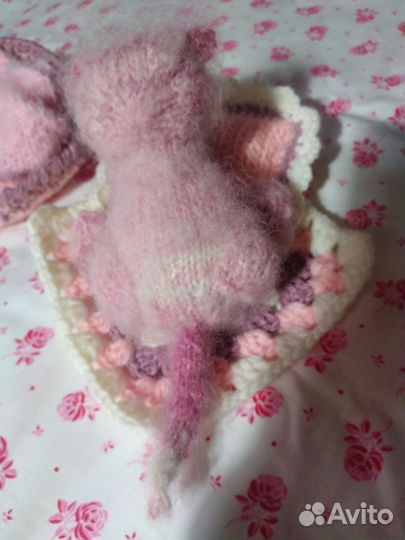 Котик-зефирка ручной работы