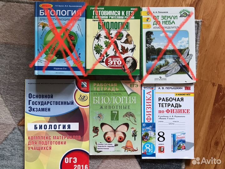 Пособия по биологии и физике