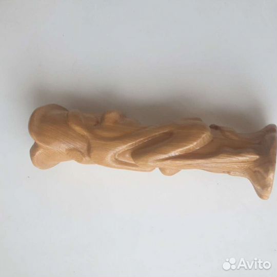 Деревянная композиция любовь-роза в вазе