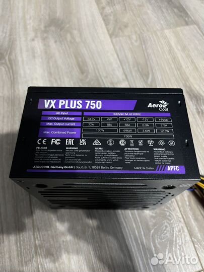 AeroCool VX Plus на 750W