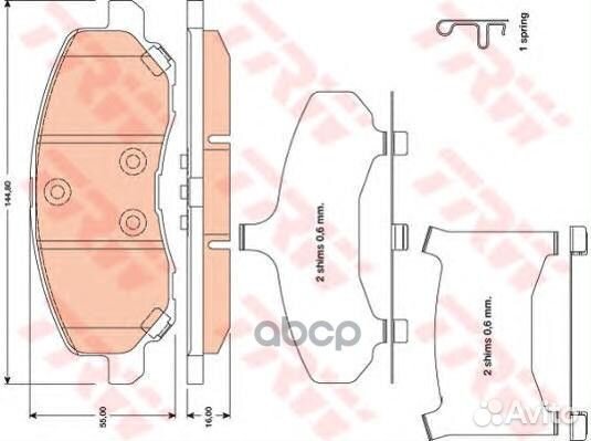 GDB4142 804 31 05191217AA колодки дисковые